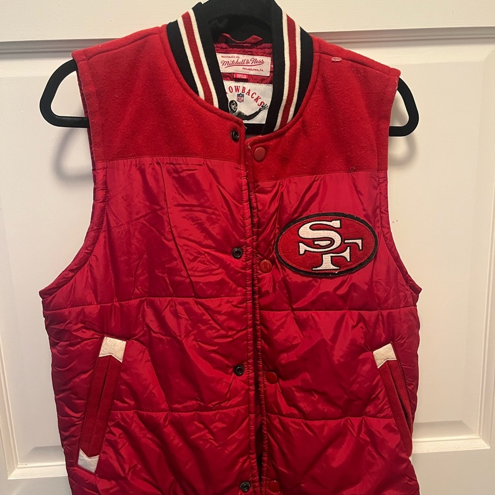 Mitchell & Ness 49ers Throwback Varsity Vest